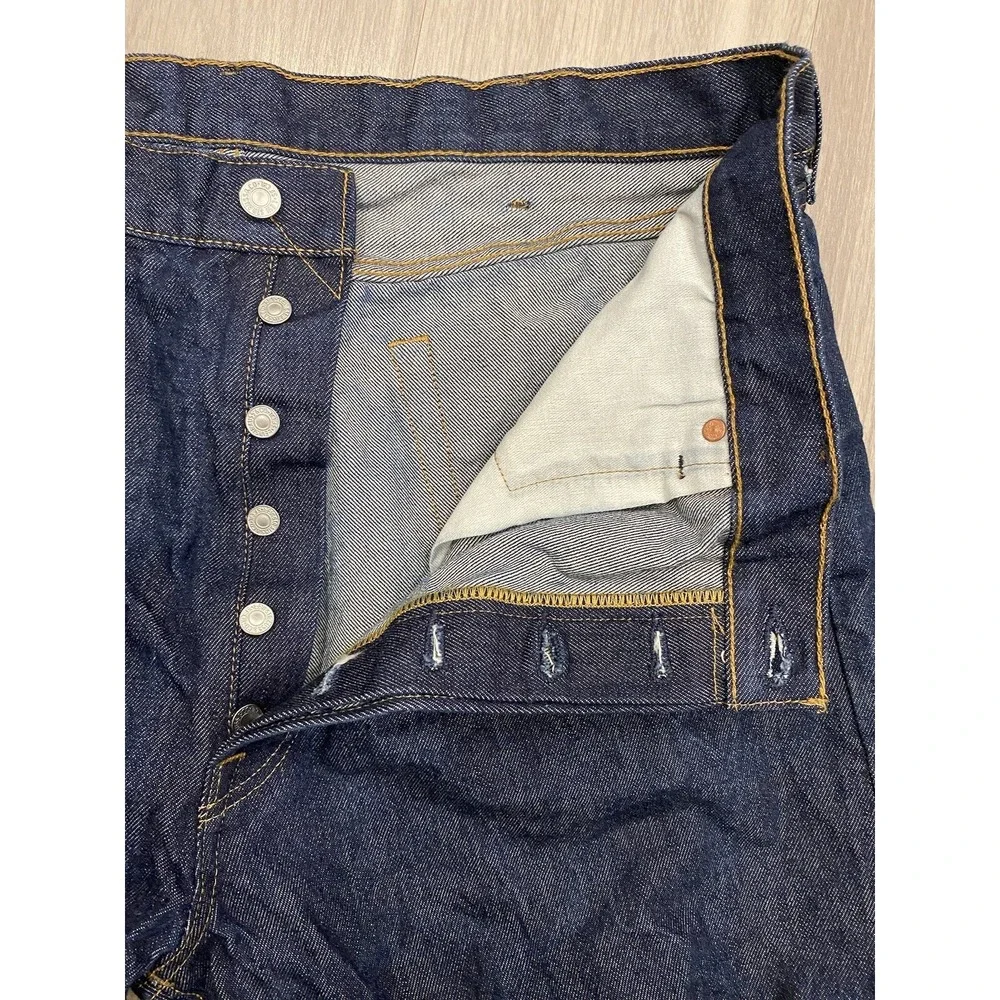 Vintage Levis 501 XX Jeans Mens 42x32 Blue Dark Wash Denim Straight Button Fly